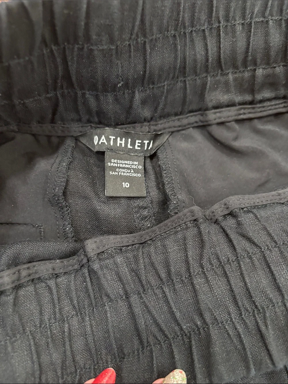 Athleta Black Men's Relaxed Drawstring Joggers with Zip Pockets